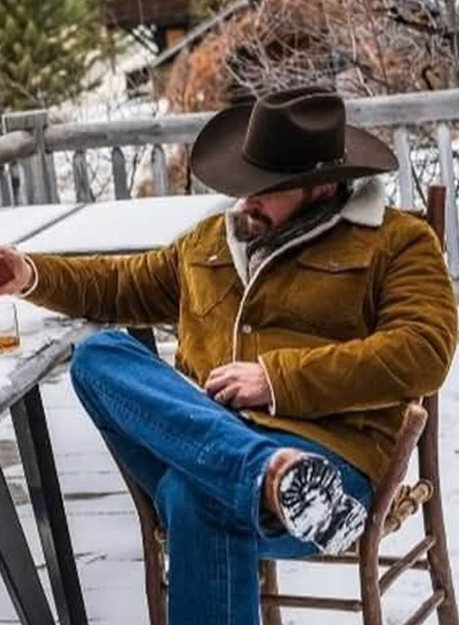 Harpoon Rip Wheeler Inspired Brown Leather Jacket - TV Series Yellowstone Style
