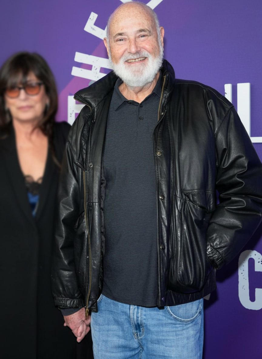 Harpoon Rob Reiner Inspired Black Leather Jacket