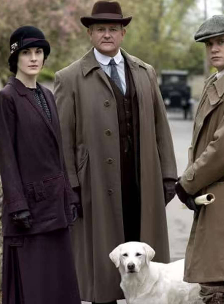 Harpoon Hugh Bonneville Inspired Brown Cotton Fabric Coat - Downton Abbey Tv Seriesxwe Style