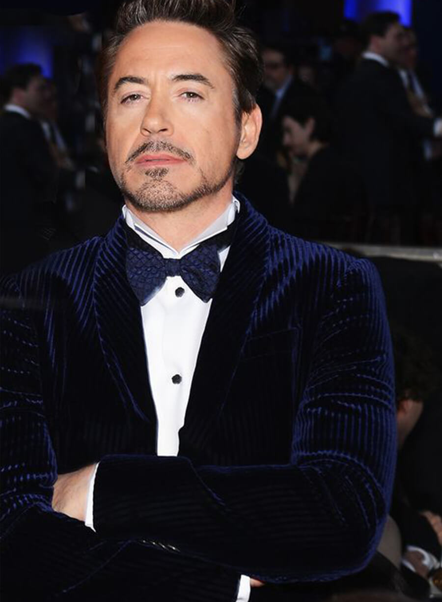 Harpoon Robert Downey Jr Inspired Blue Leather Jacket