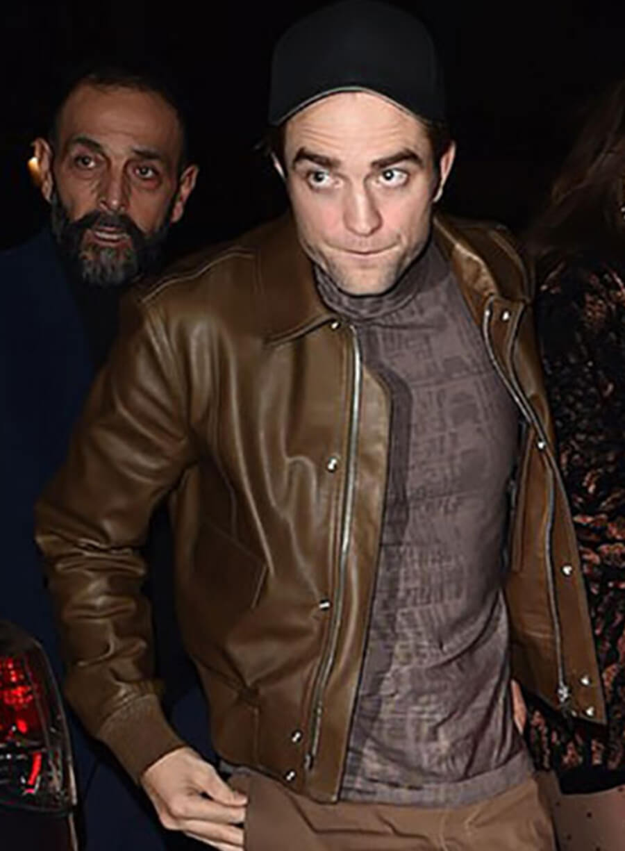 Harpoon Robert Pattinson Inspired Brown Leather Jacket