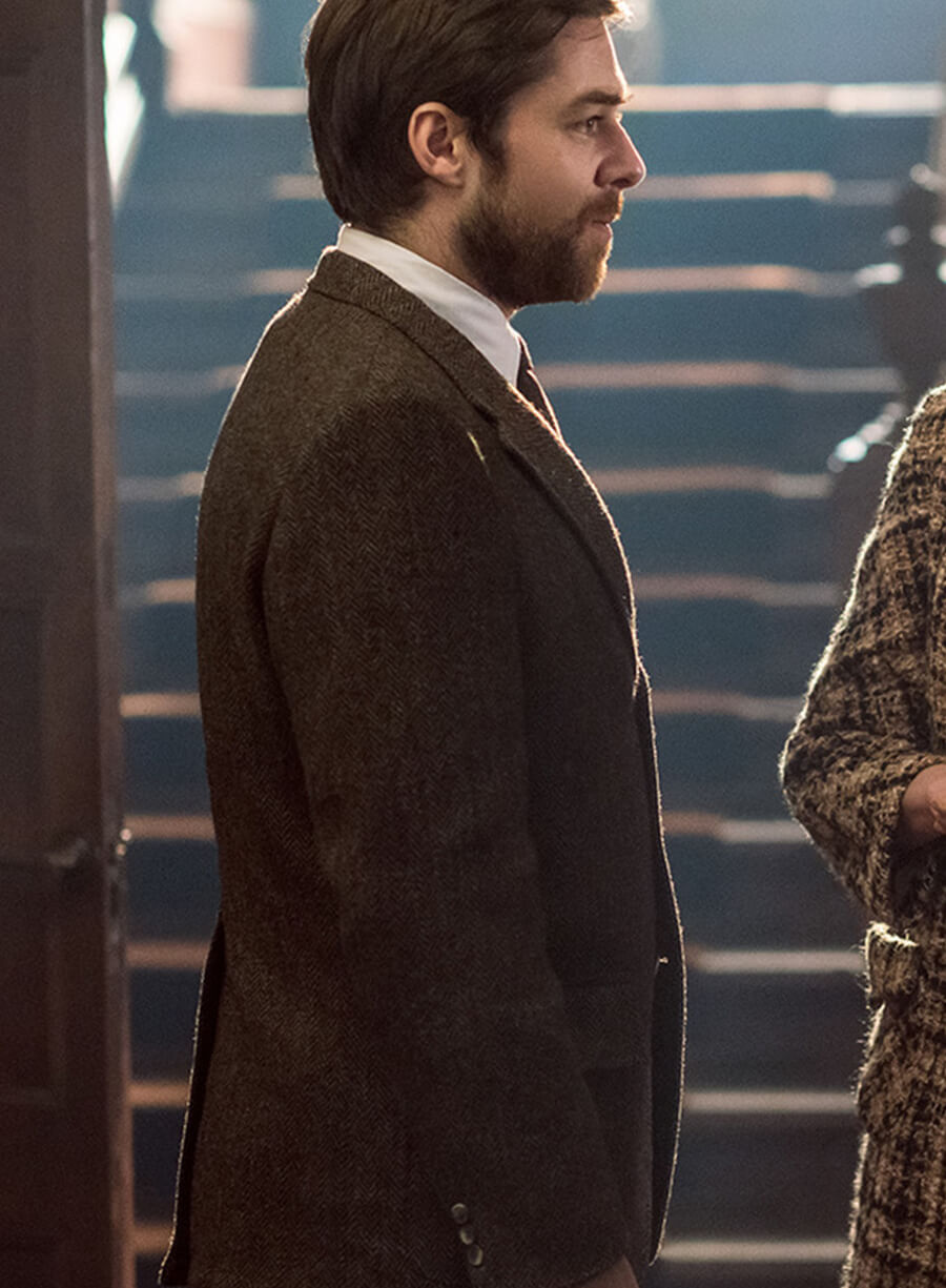 Harpoon Roger Wakefield Inspired Brown Wool Jacket - Outlander S02 Style