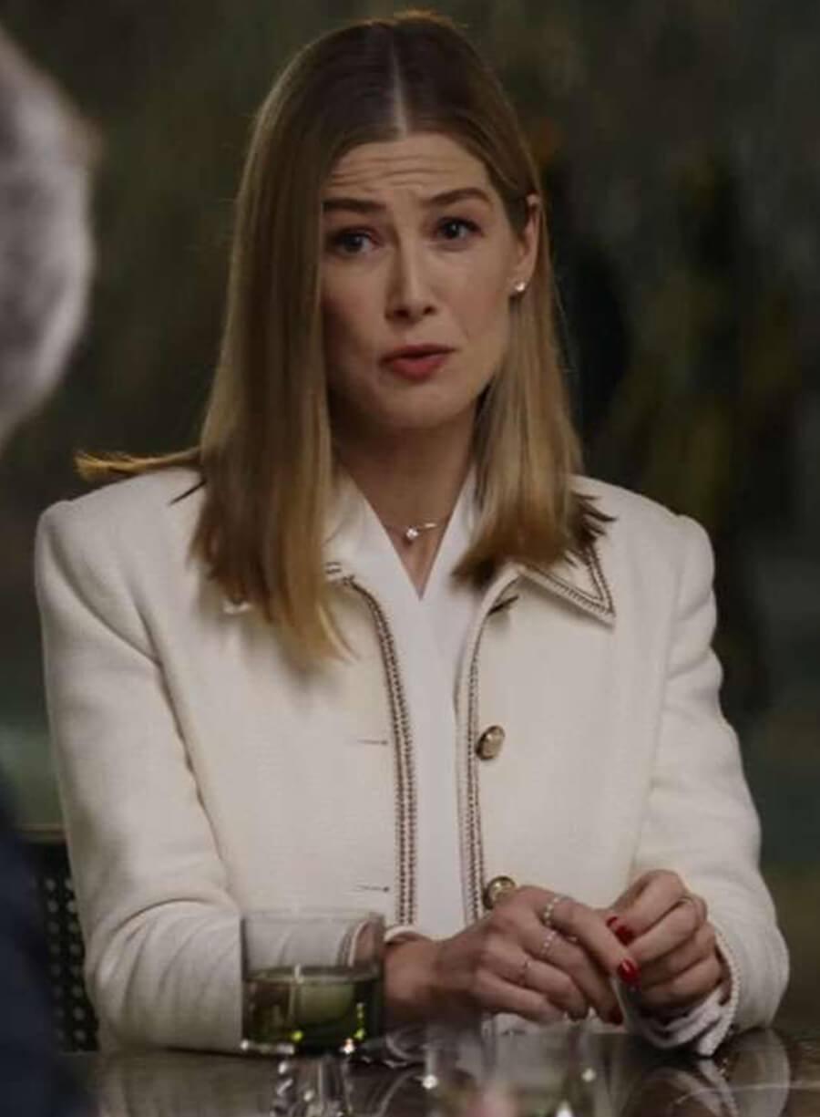 Harpoon Veronika Vanderberg Inspired White Wool Fabric Wool Jacket - Now You See Me Now You Don't Style