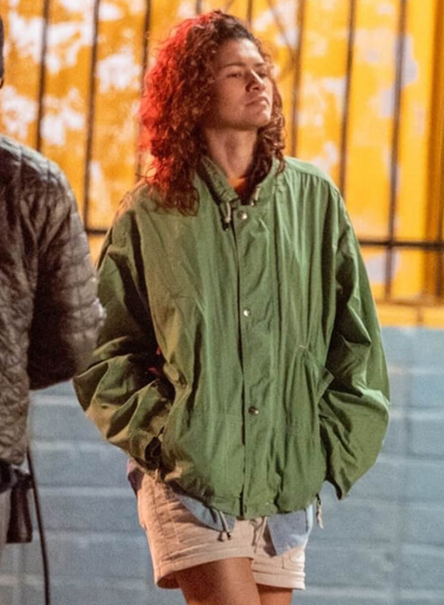 Harpoon Rue Bennet Inspired Red Leather Jacket - Euphoria Tv Series Style