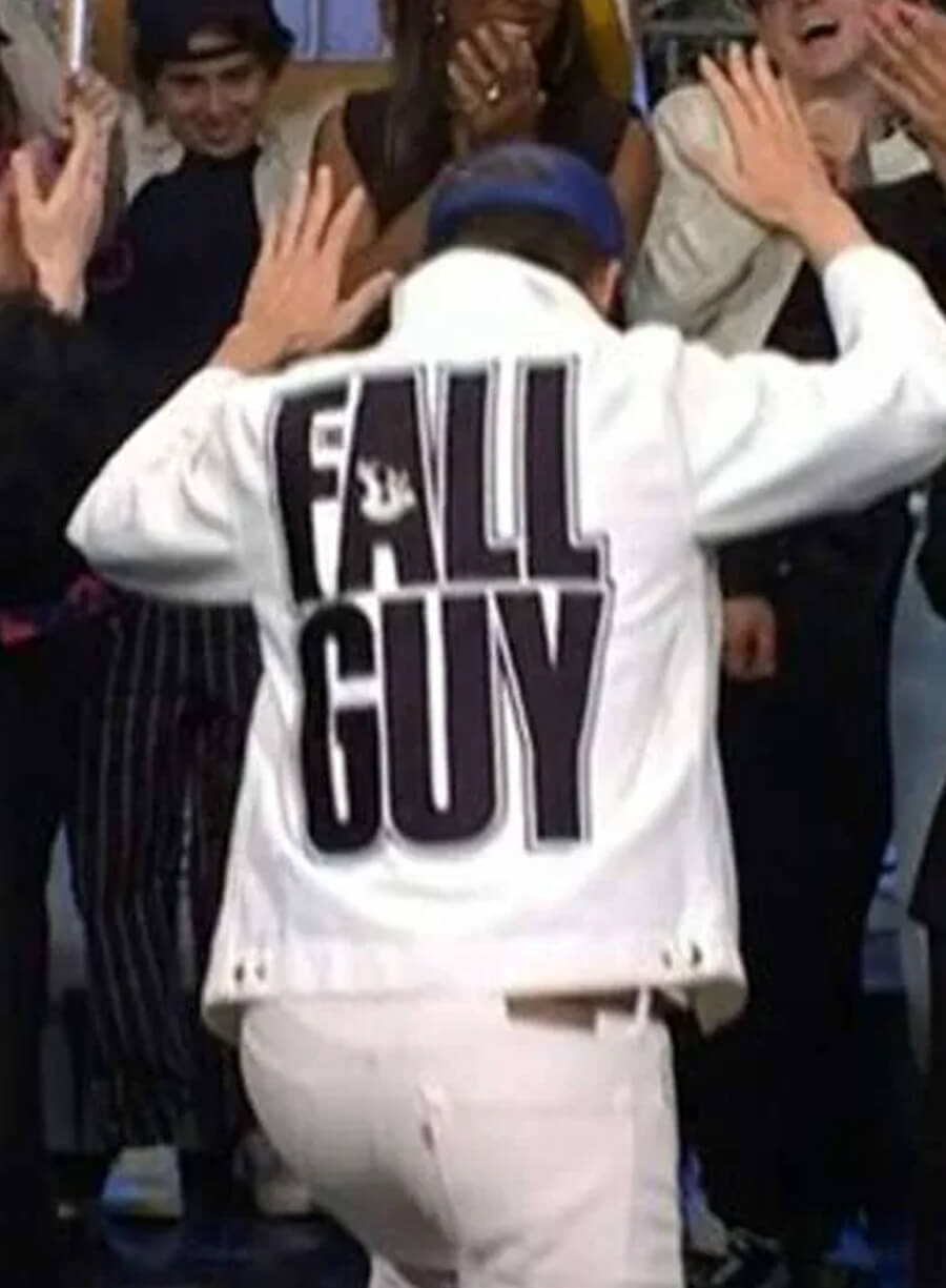Harpoon Colt Seavers Inspired White Leather Jacket - The Fall Guy Style