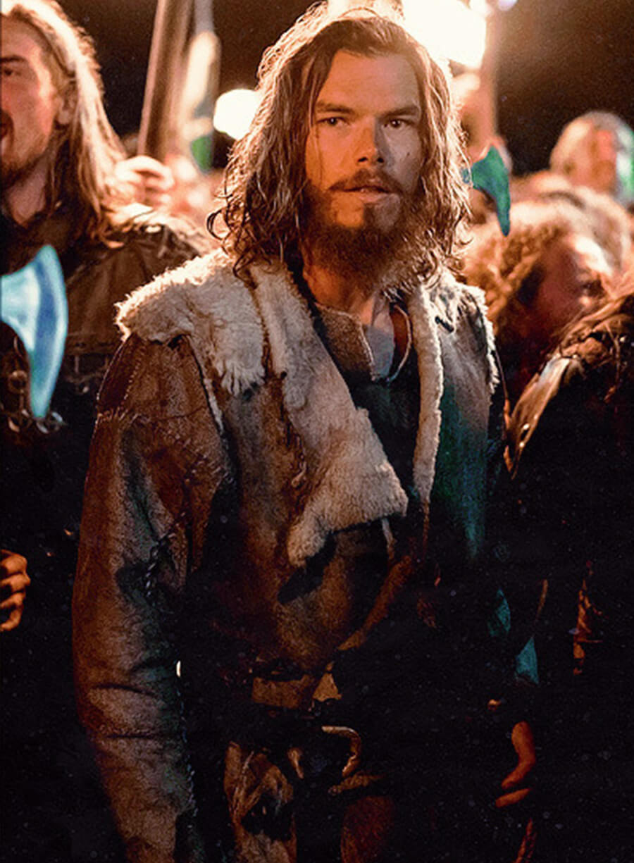 Harpoon Sam Corlett Inspired Distressed Brown Real Leather Coat - Vikings Valhalla Series Style