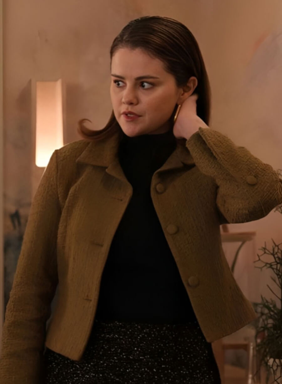 Harpoon Mabel Mora Inspired Olive Green Leather Jacket - Only Murders in the Building Style