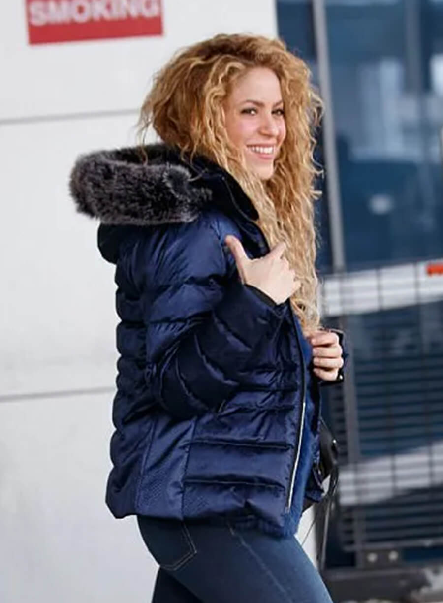 Harpoon Shakira Isabel Mebarak Blue Puffer Jacket