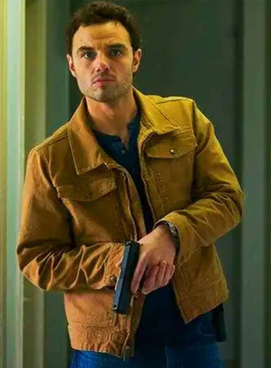 Harpoon Josh Mckenizie Inspired Brown Cotton Fabric Cotton Jacket - The Hunting Party Tv Series Style