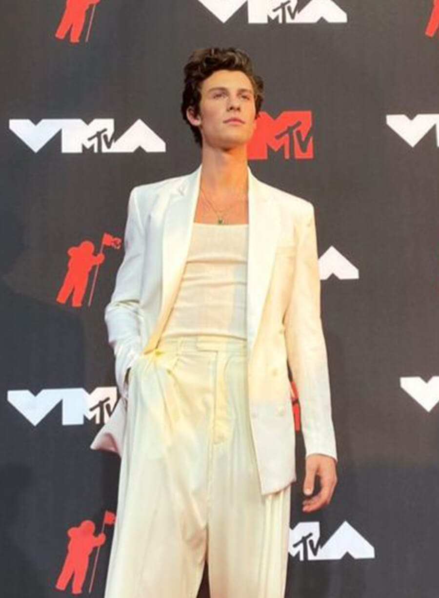 Harpoon Shawn Mendes Blazer Inspired White Leather Jacket