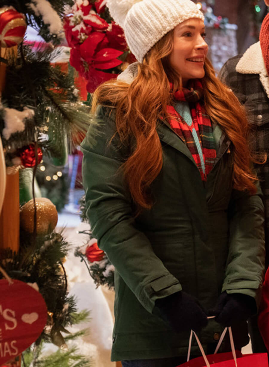 Harpoon Sierra Belmont Falling for Christmas Inspired Green Hooded Jacket