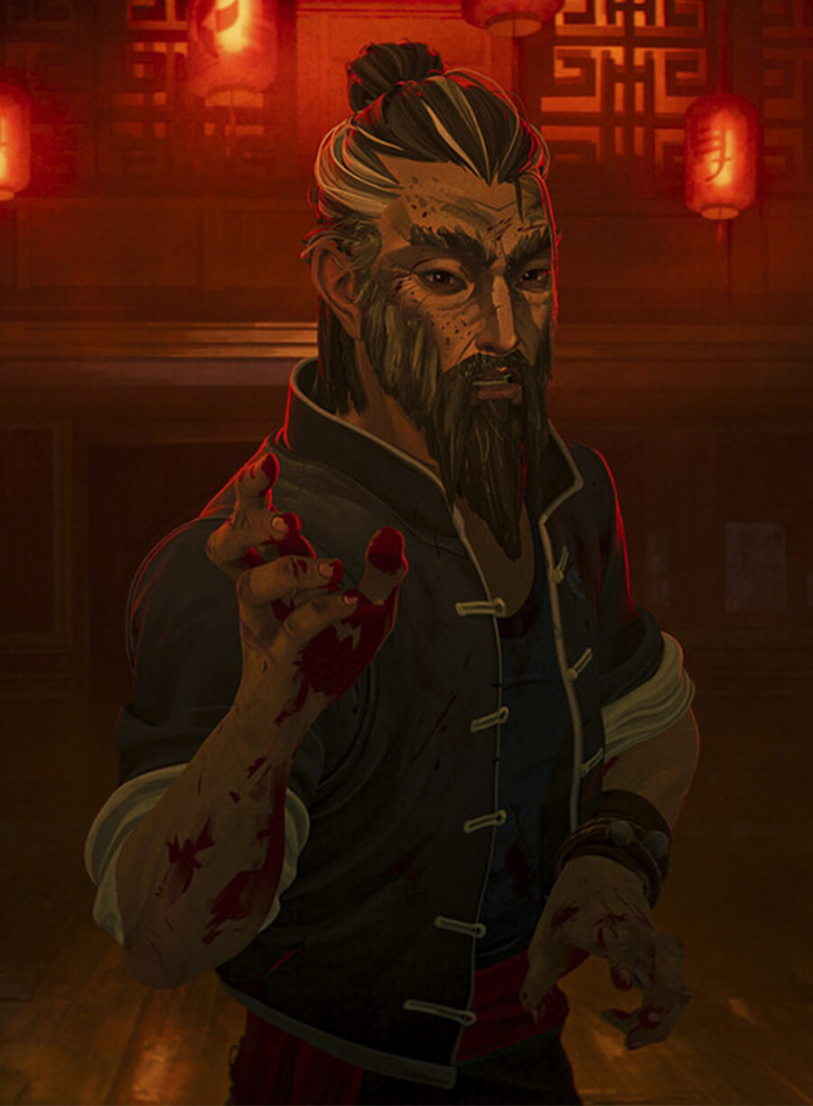 Harpoon Sifu Secret Level Inspired Blue Leather Jacket - Secret Level 2024 Style