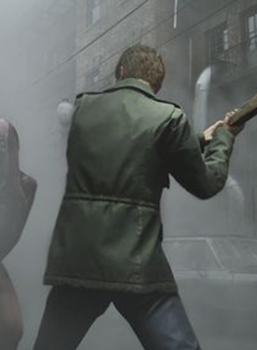 Harpoon James Sunderland Inspired Green Real Leather Leather Jacket - Silent Hill 2 Style