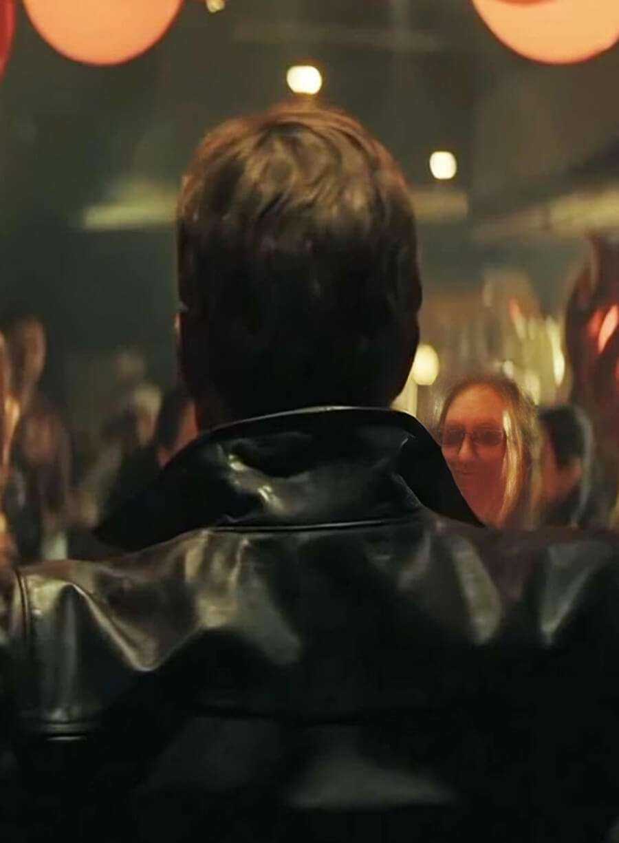 Harpoon Dave Gudsen Inspired Black Leather Jacket - Smoke Style