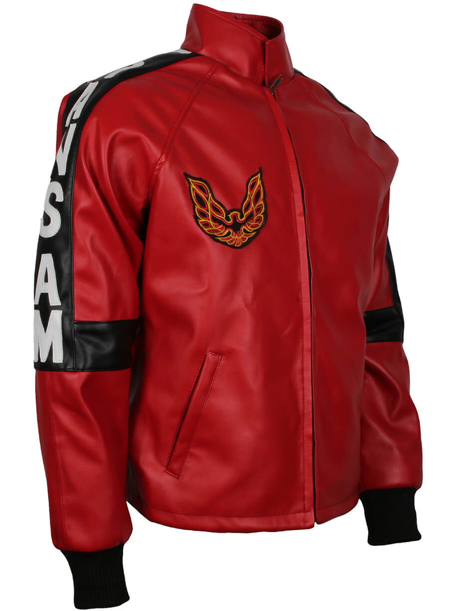 Harpoon Smokey & The Bandit Men Faux Inspired Red Leather Jacket
