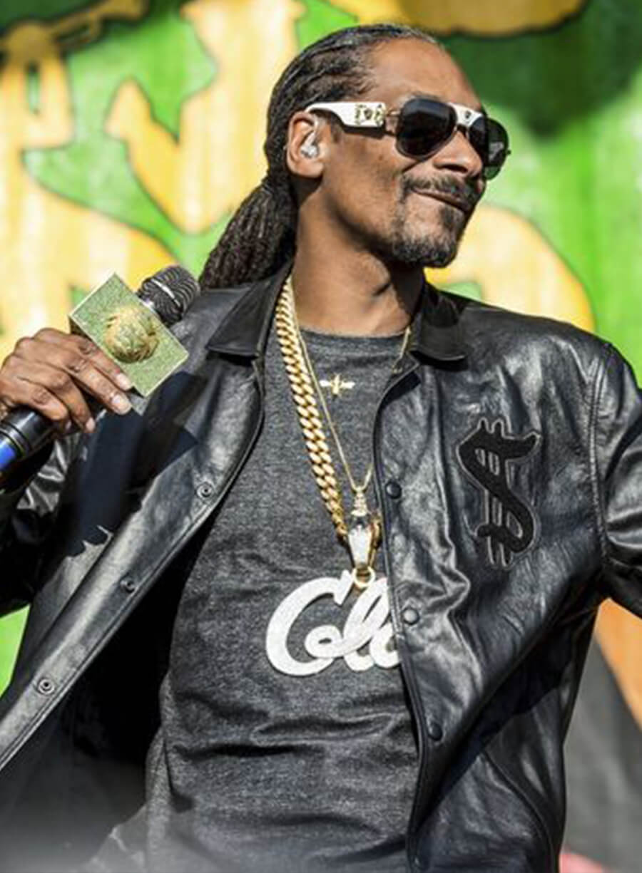 Harpoon Snoop Dogg Inspired Black Real Leather Leather Jacket
