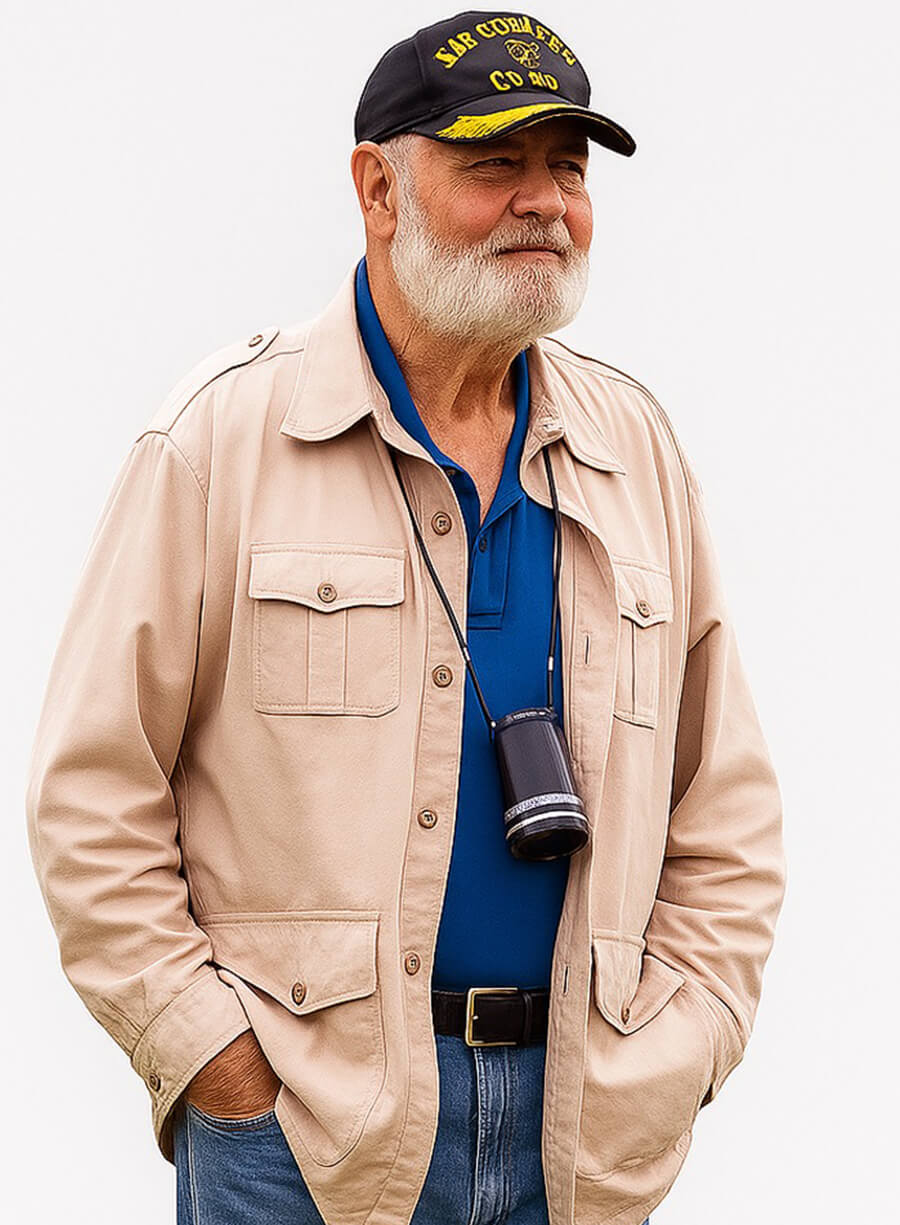 Harpoon Marty DiBergi Inspired Beige Leather Jacket - Spinal Tap II Style