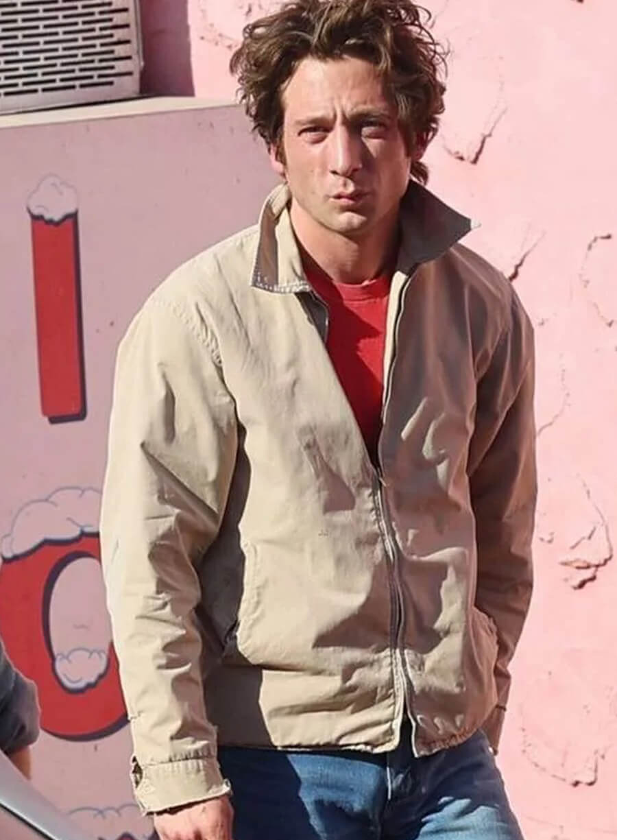 Harpoon Bruce Springsteen Inspired Beige Leather Jacket - Springsteen Deliver Me from Nowhere Style
