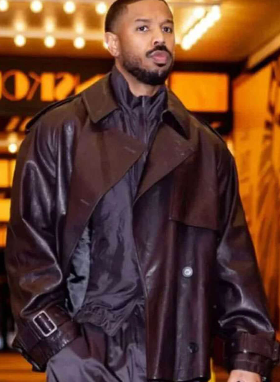 Harpoon Stack Smoke Inspired Brown Leather Jacket - Sinners 2025 Style