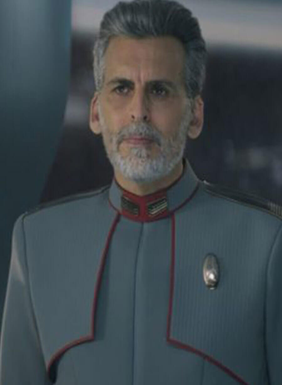 Harpoon Admiral Charles Vance Inspired Grey Leather Jacket - Star Trek Discovery S5 Style