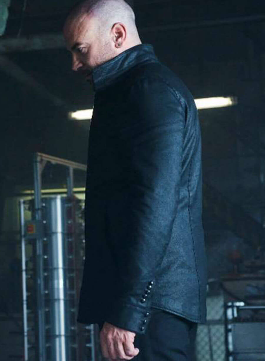 Harpoon Leland Inspired Black Leather Jacket - Star Trek Discovery Style