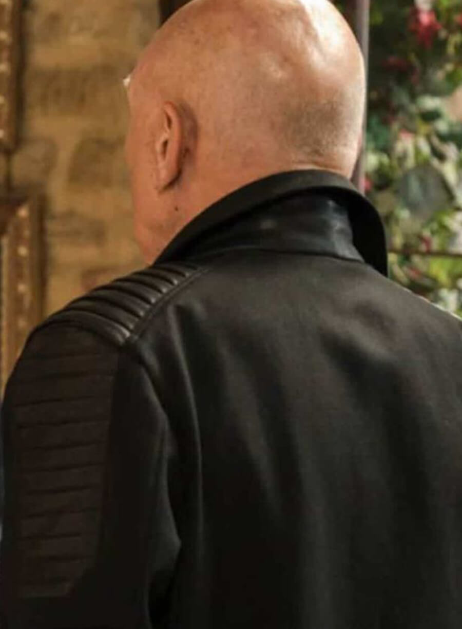 Harpoon Jean-Luc Picard Inspired Black Cotton Jacket - Star Trek Picard Season 3 Style