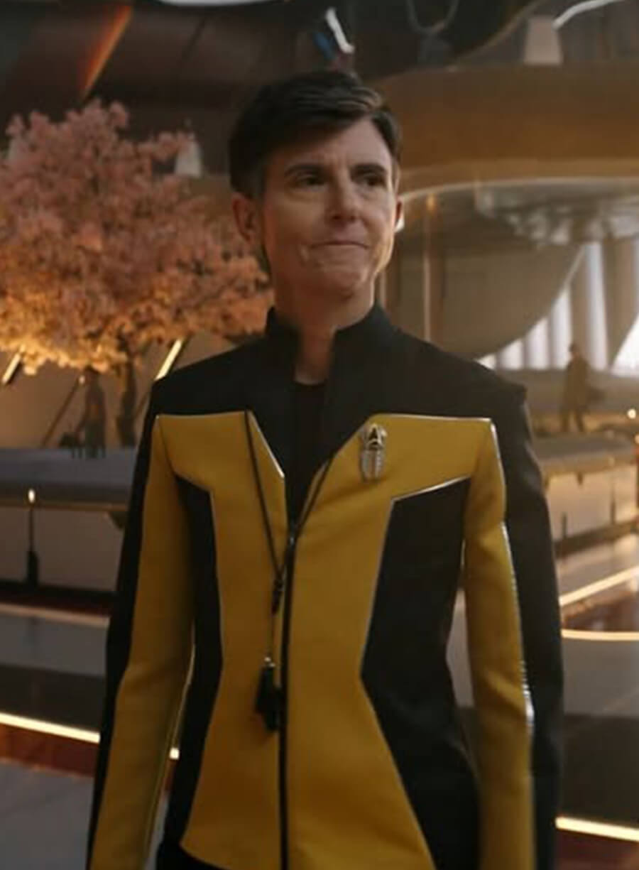 Harpoon Jett Reno Inspired Black and Yellow Costume Jacket - Star Trek: Starfleet Academy Style