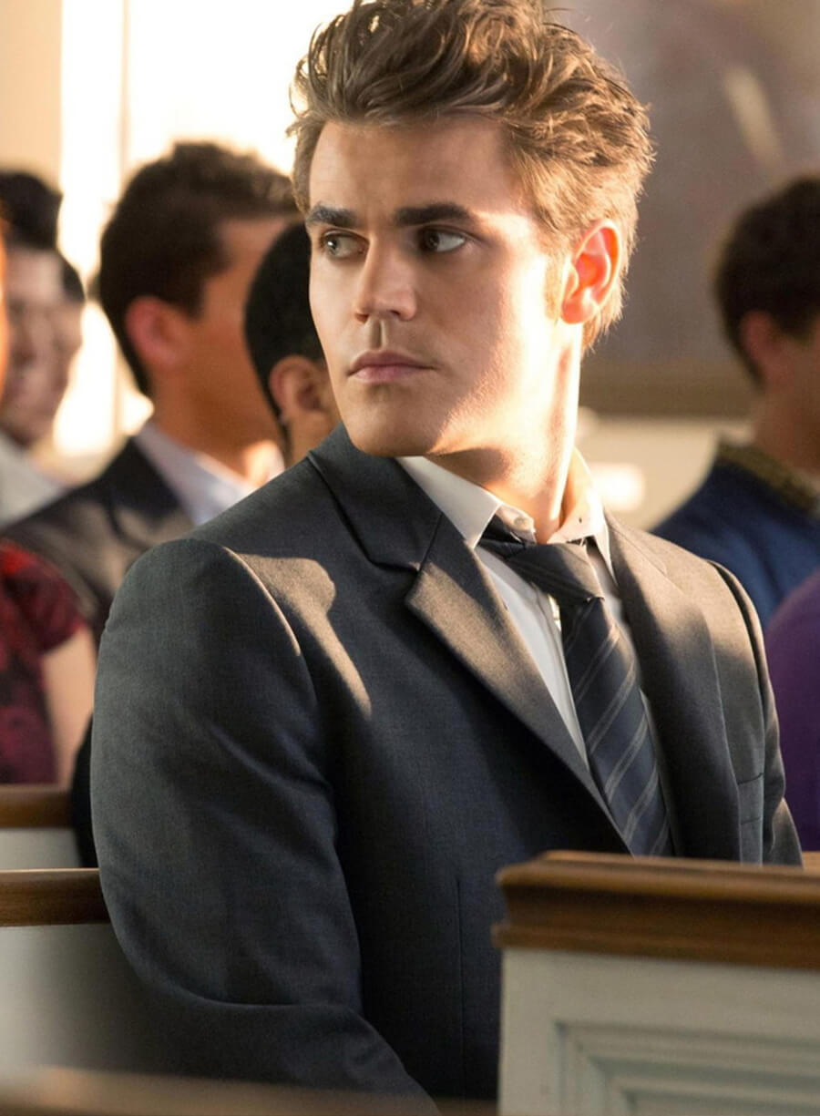 Harpoon Stefan Salvatore Inspired Black Leather Jacket - The Vampire Diaries S04 Style
