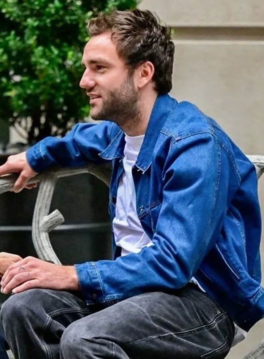 Harpoon Stephen DeMarco Inspired Blue Leather Jacket - Tell Me Lies Style