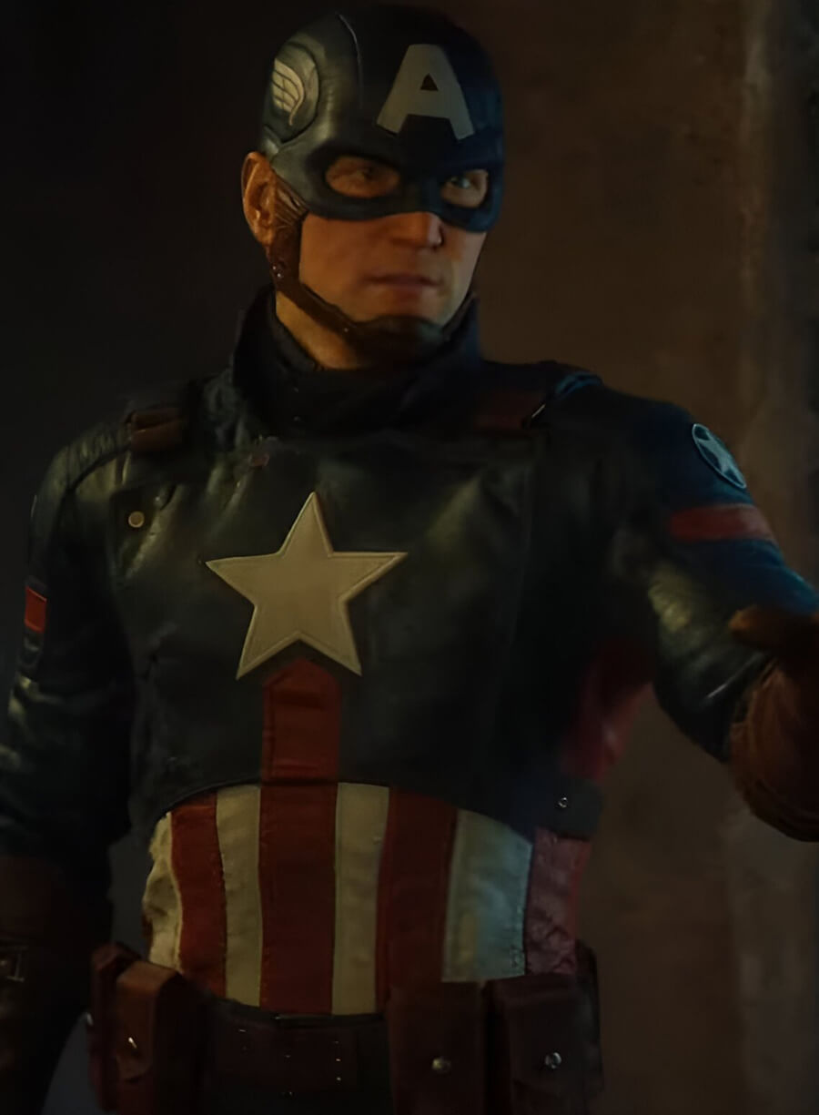 Harpoon Steve Rogers Inspired Blue Coat - Marvel 1943 Rise of Hydra Style