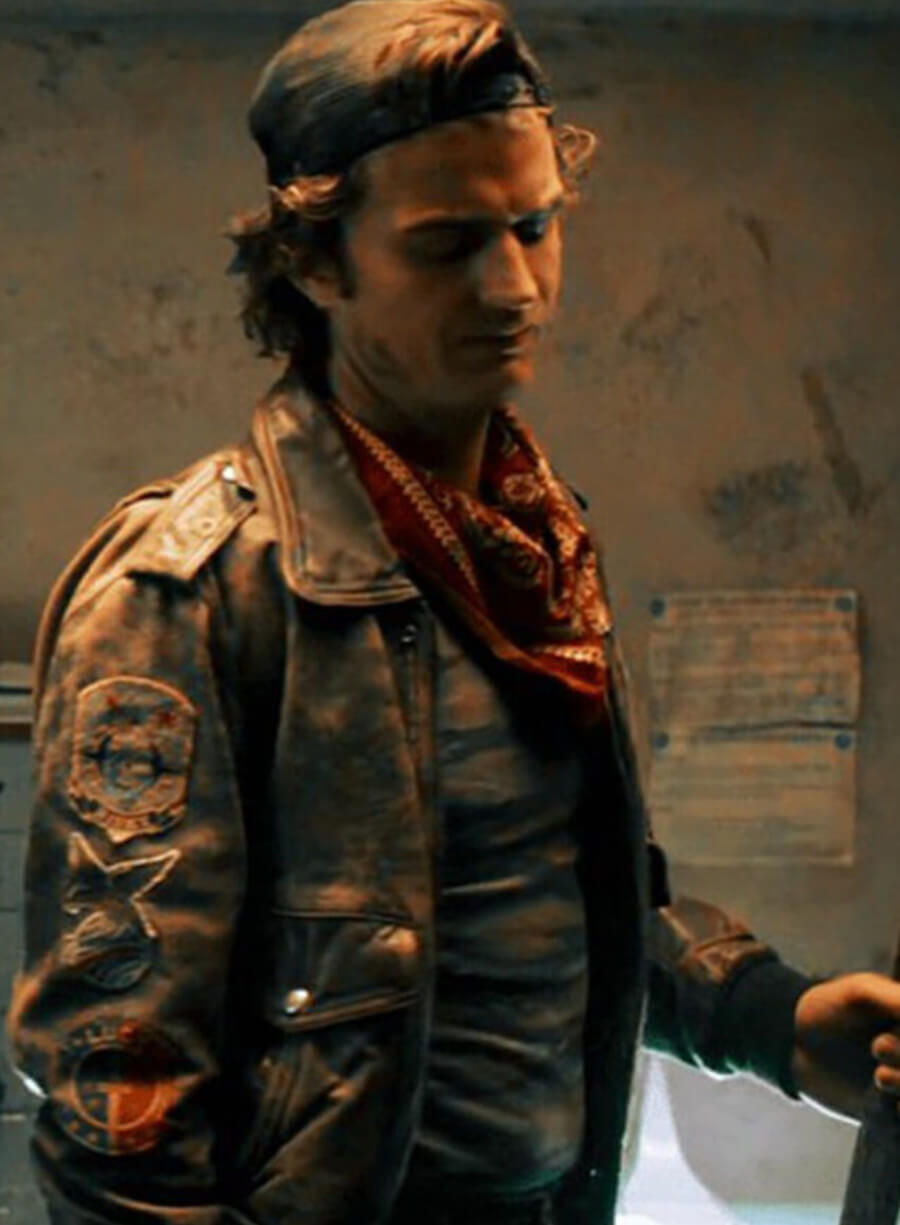 Harpoon Steve Harrington Inspired Brown Leather Jacket - Stranger Things Style