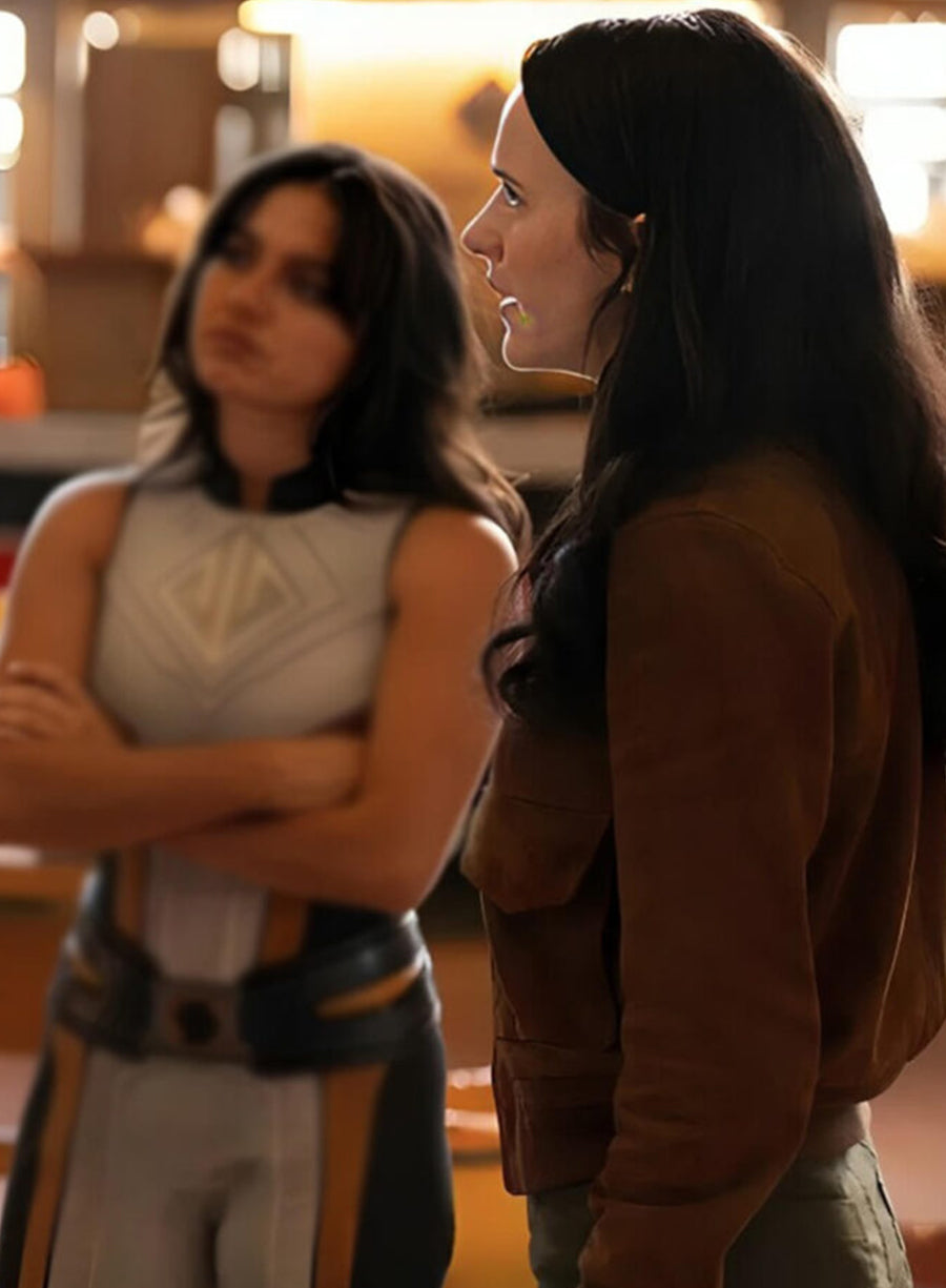 Harpoon Lois Lane Inspired Brown Leather Jacket - Superman 2025 Style