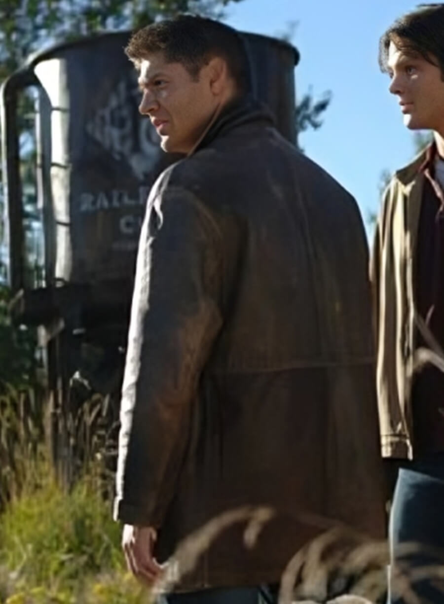 Harpoon Dean Winchester Inspired Brown Real Leather Coat - Supernatural Tv Series Style