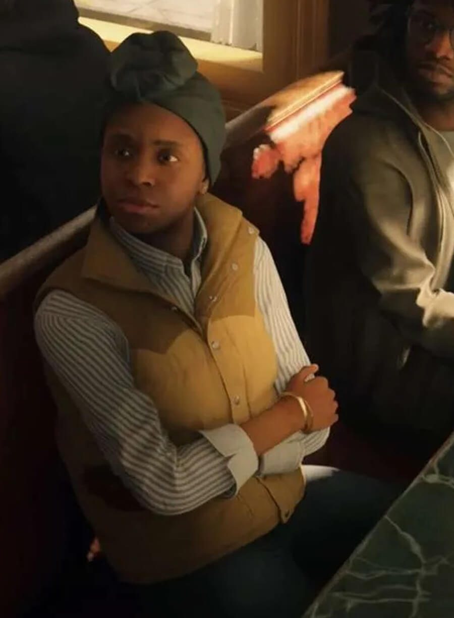 Harpoon Tammy Booker Inspired Brown Leather Jacket - Alan Wake 2 Style
