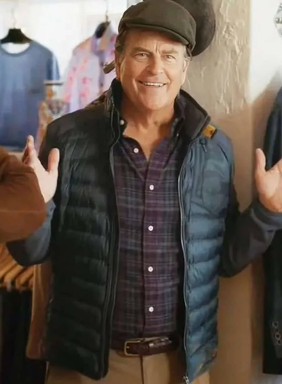 Harpoon Jimmy Inspired Blue & Grey Parachute & Fleece Leather Jacket - Shrinking Style