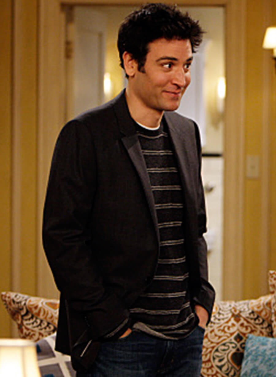 Harpoon Ted Mosby Inspired Black Leather Jacket - How I met Your Mother S05 Style