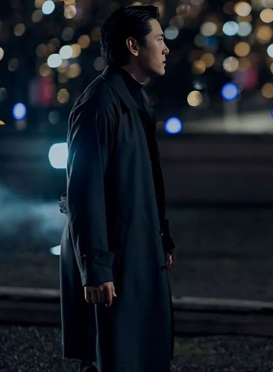 Harpoon Jang Kyu Inspired Black Coat - The Recruit S02 Style
