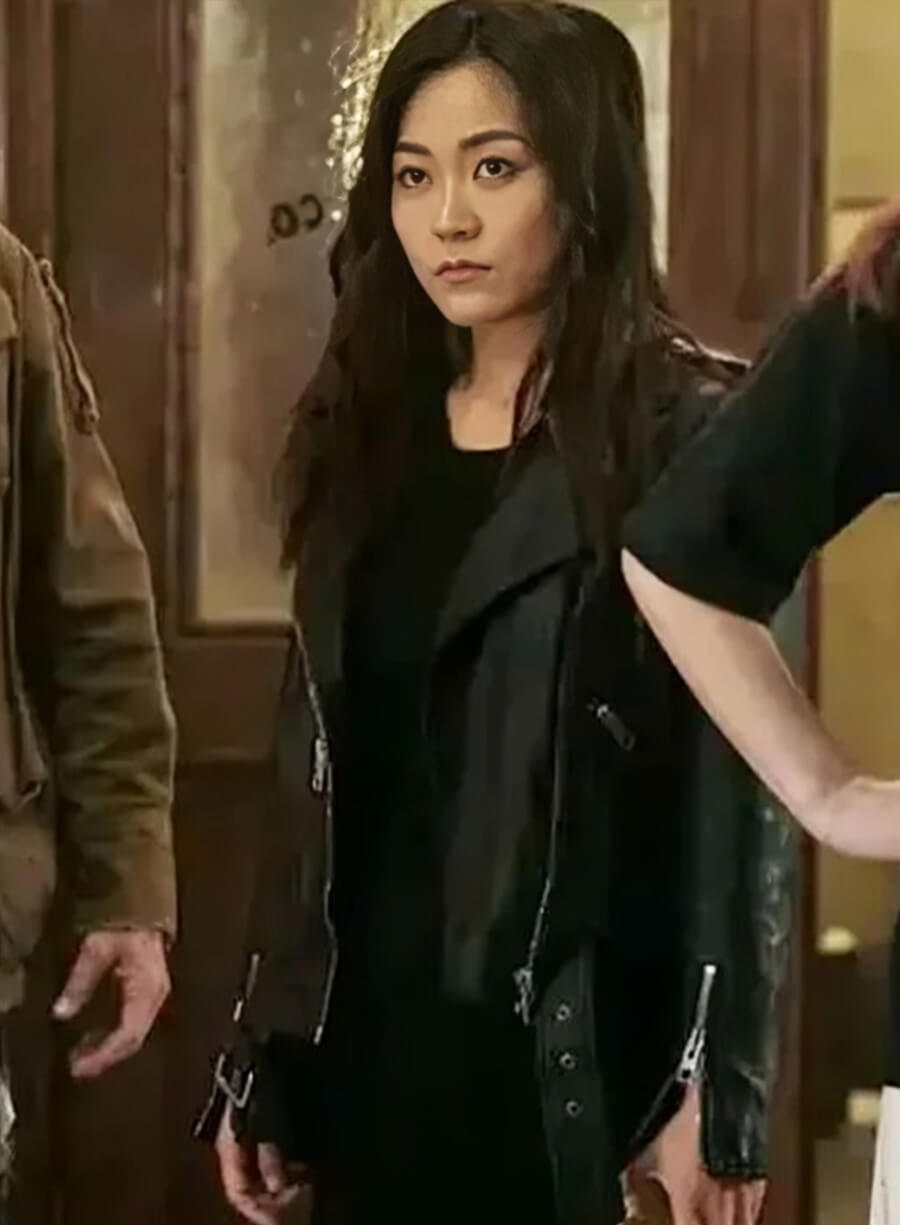 Harpoon Kimiko Miyashiro Inspired Black Leather Jacket - The Boys Style