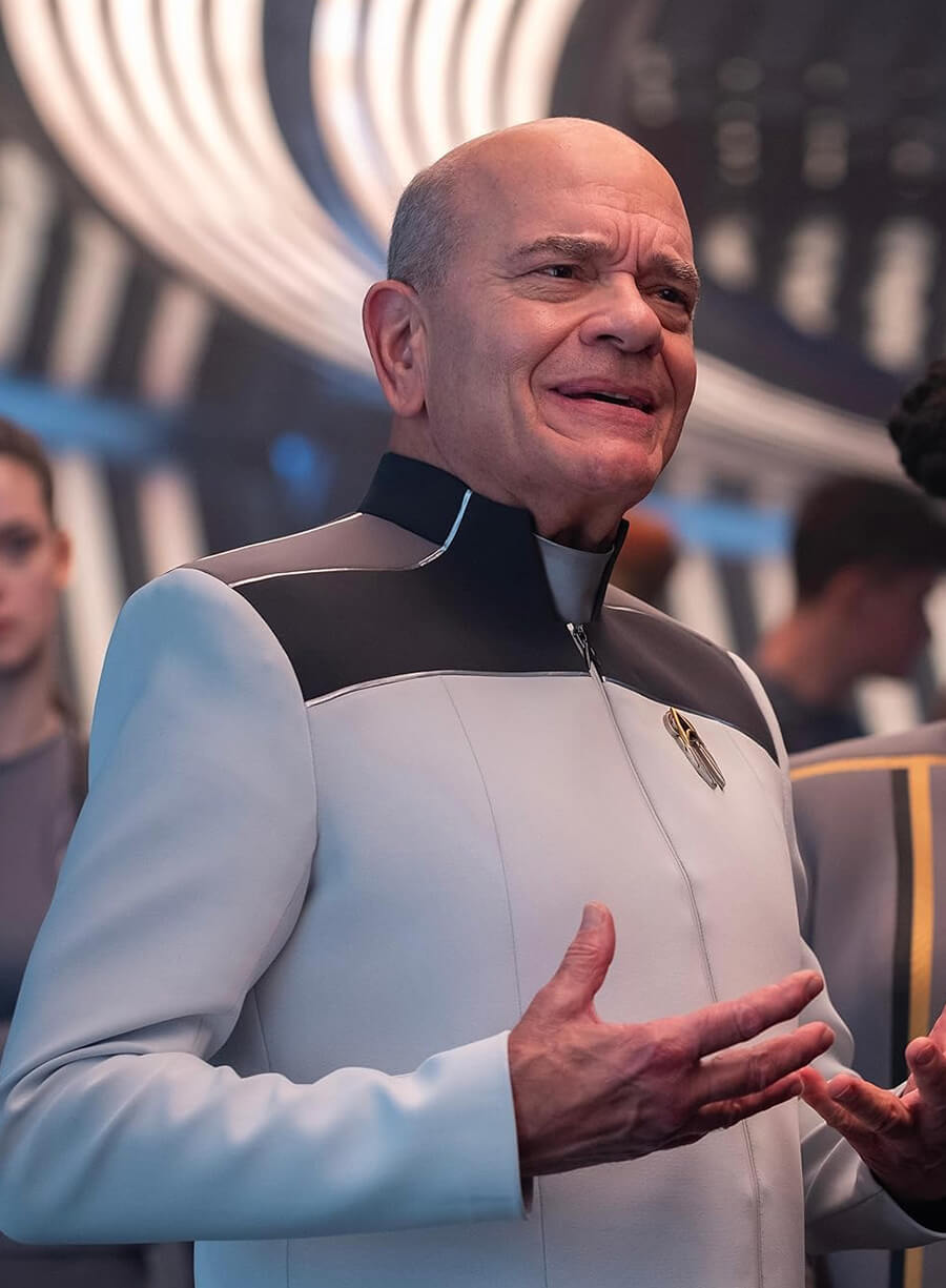 Harpoon The Doctor Inspired White Leather Jacket - Star Trek: Starfleet Academy Style