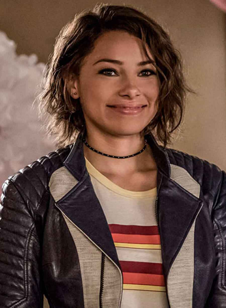 Harpoon Nora West-Allen Inspired Blue Leather Jacket - The Flash S05 Style
