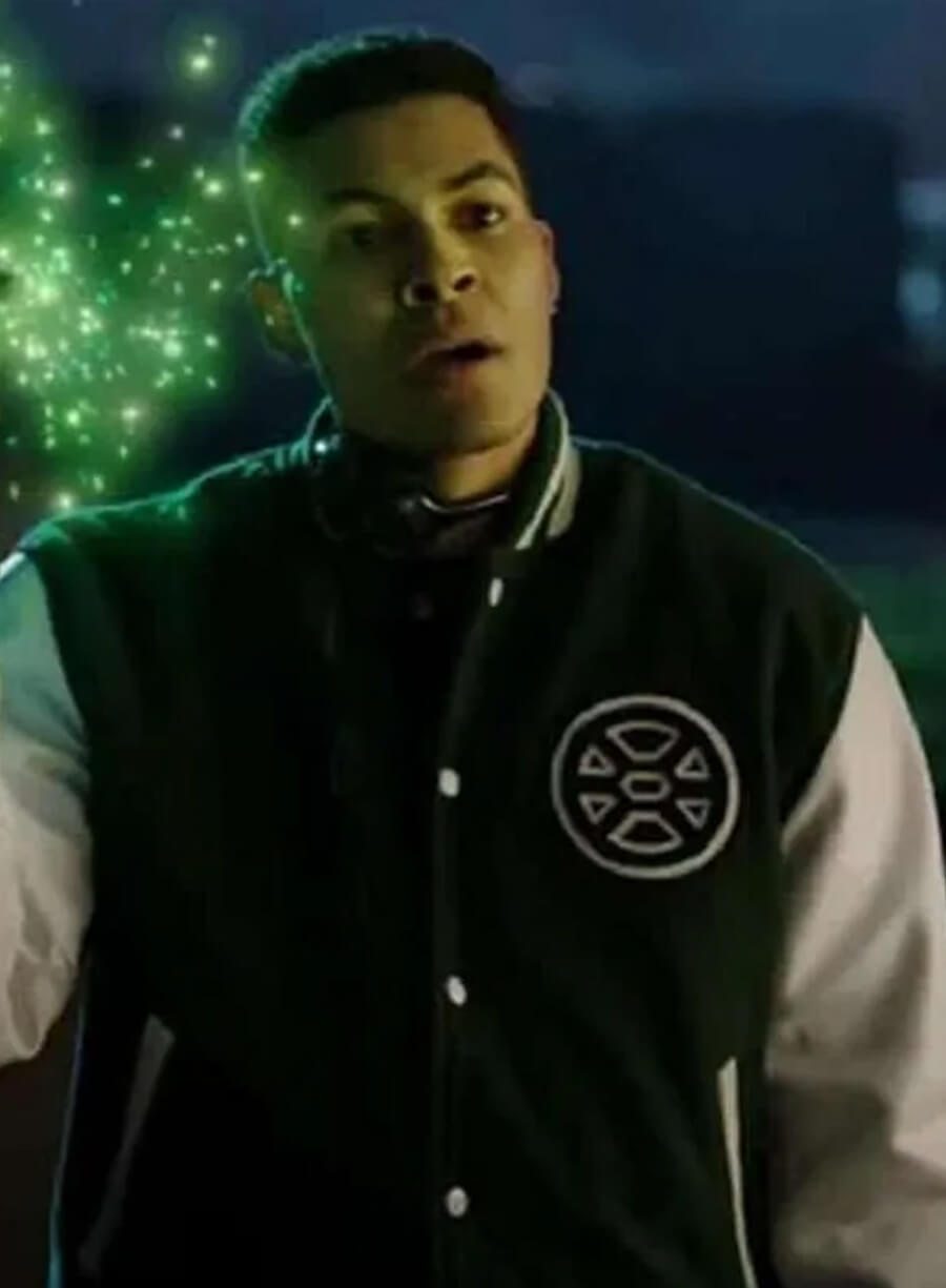 Harpoon Deon Owens Inspired Green and White Varsity Jacket - The Flash S08 Style