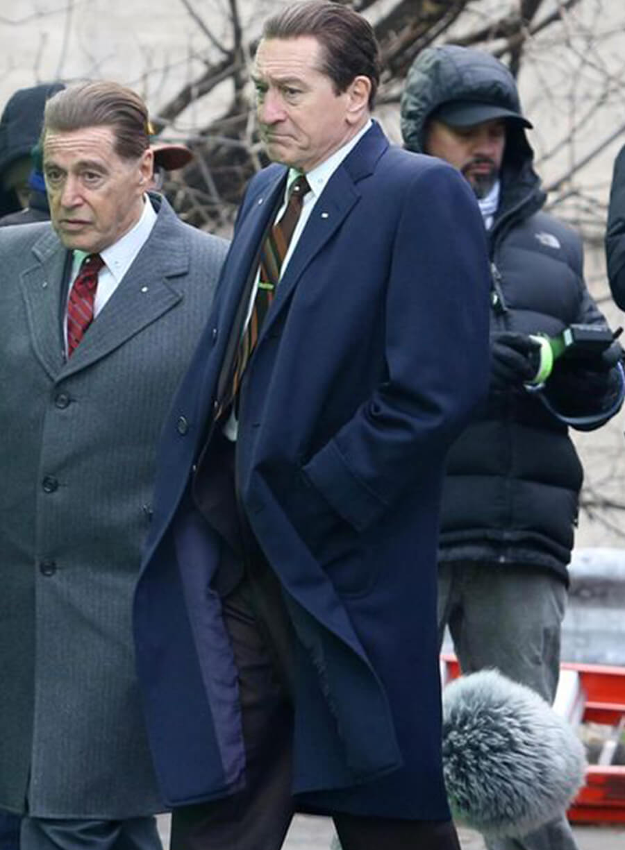 Harpoon Frank Sheeran Inspired Blue Coat - The Irishman Style