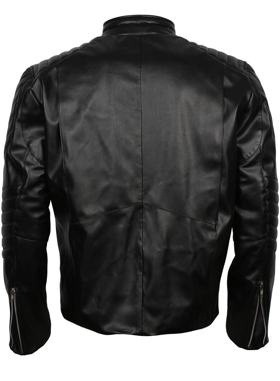 Harpoon The Punisher Cosplay Inspired Black Real Leather / Faux Leather Costume Jacket
