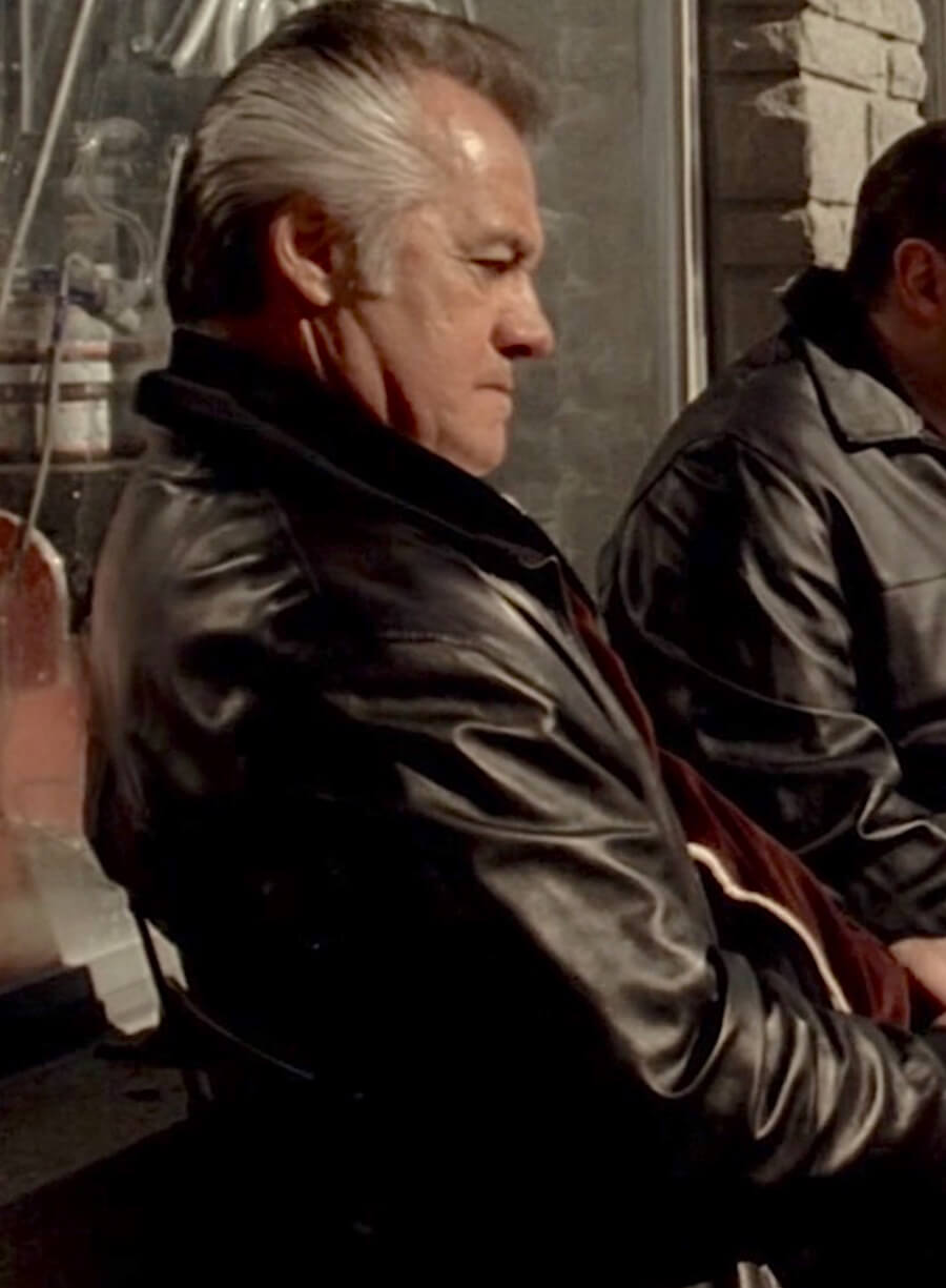 Harpoon Paulie Gualtieri Inspired Black Genuine Leather Leather Jacket - The Sopranos Style