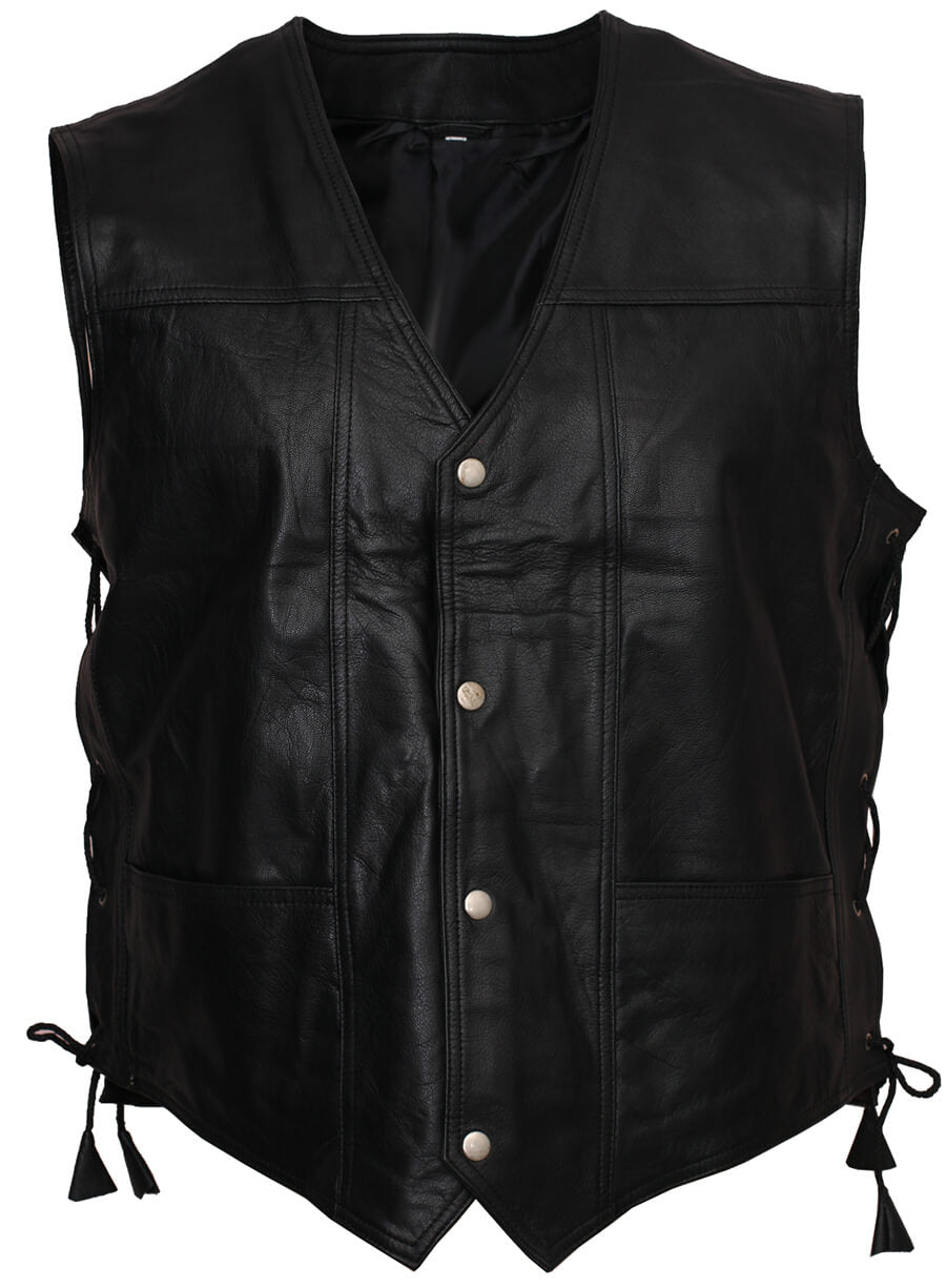 Harpoon Daryl Dixon Inspired Black Faux Leather / Real Leather Leather Jacket - The Walking Dead Style