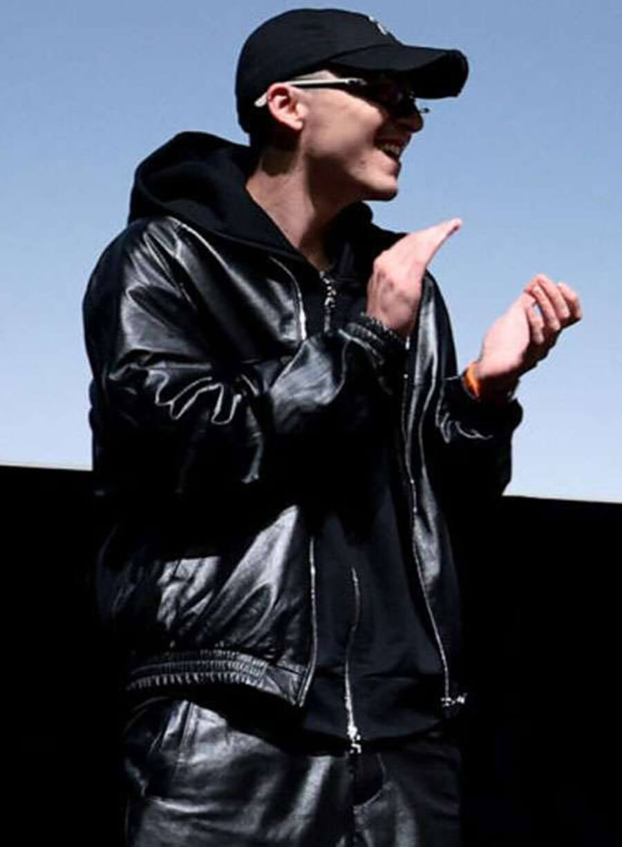 Harpoon Timothee Chalamet Inspired Black Leather Jacket