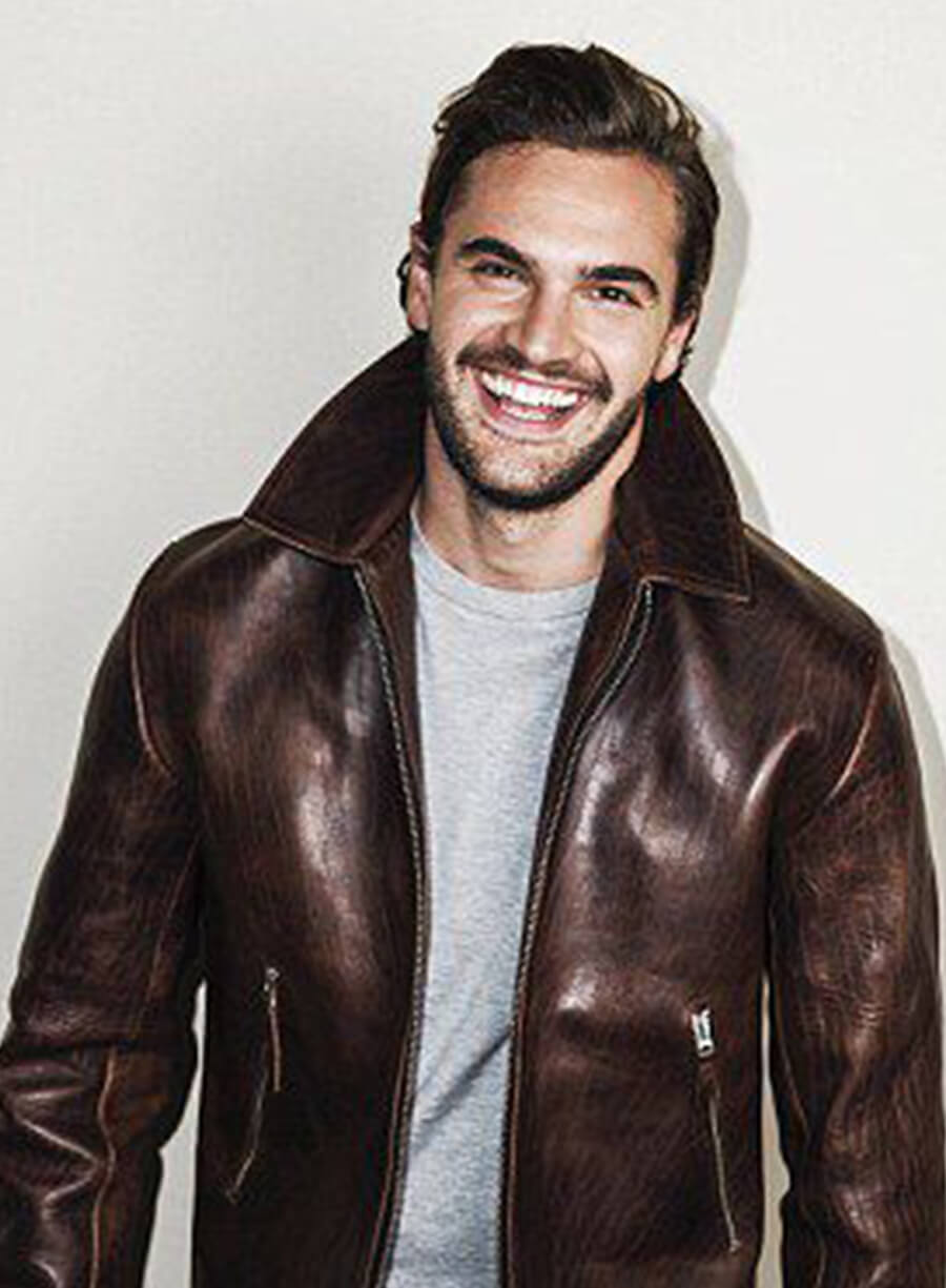 Harpoon Tom Bateman Inspired Brown Real Leather Leather Jacket