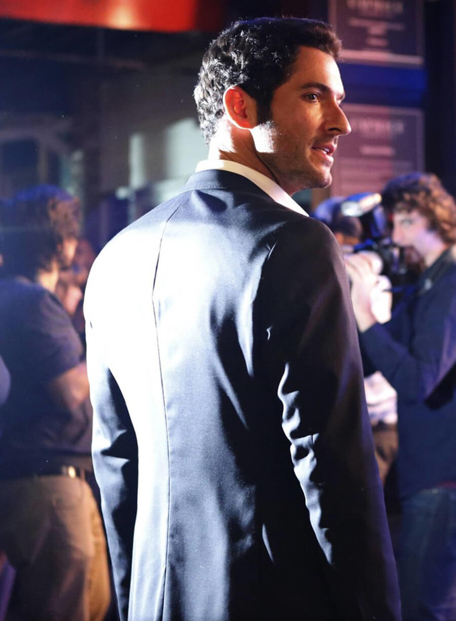 Harpoon Lucifer Morningstar Inspired Black Leather Jacket - Lucifer S01 Style