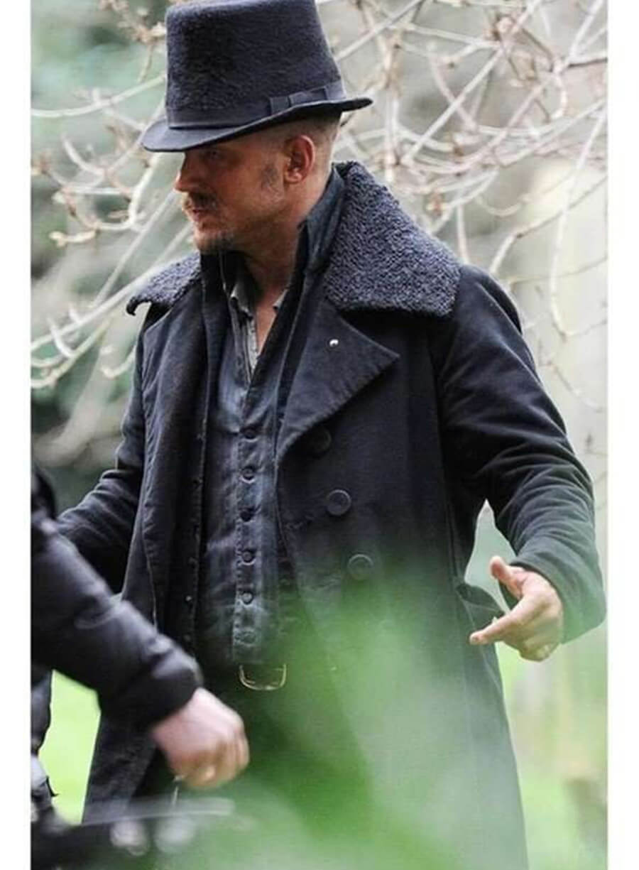 Harpoon Tom Hardy Inspired Black Coat - Taboo Tv Series Style