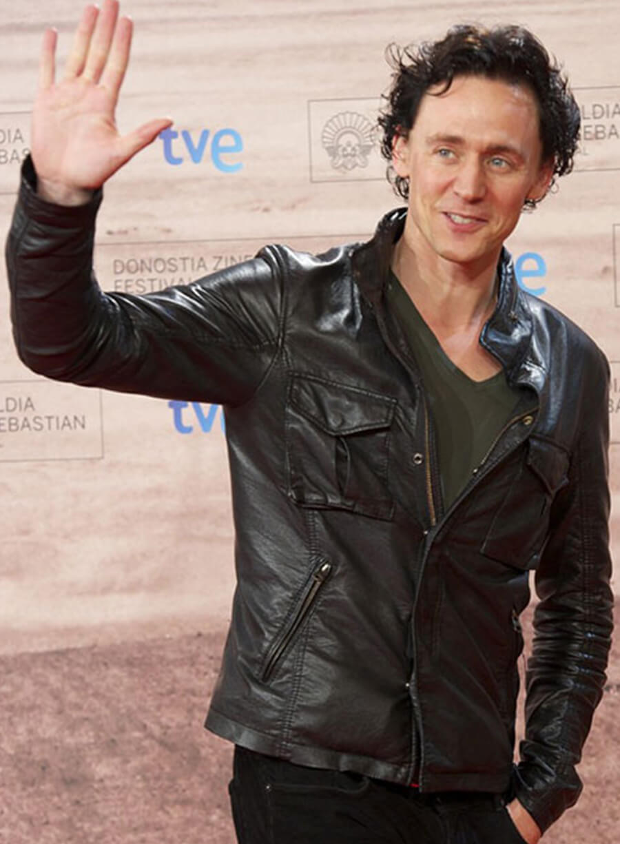 Harpoon Tom Hiddleston Inspired Black Leather Jacket